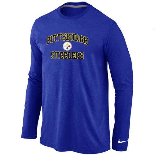 Nike Pittsburgh Steelers Heart & Soul Long Sleeve NFL T-Shirt - Blue